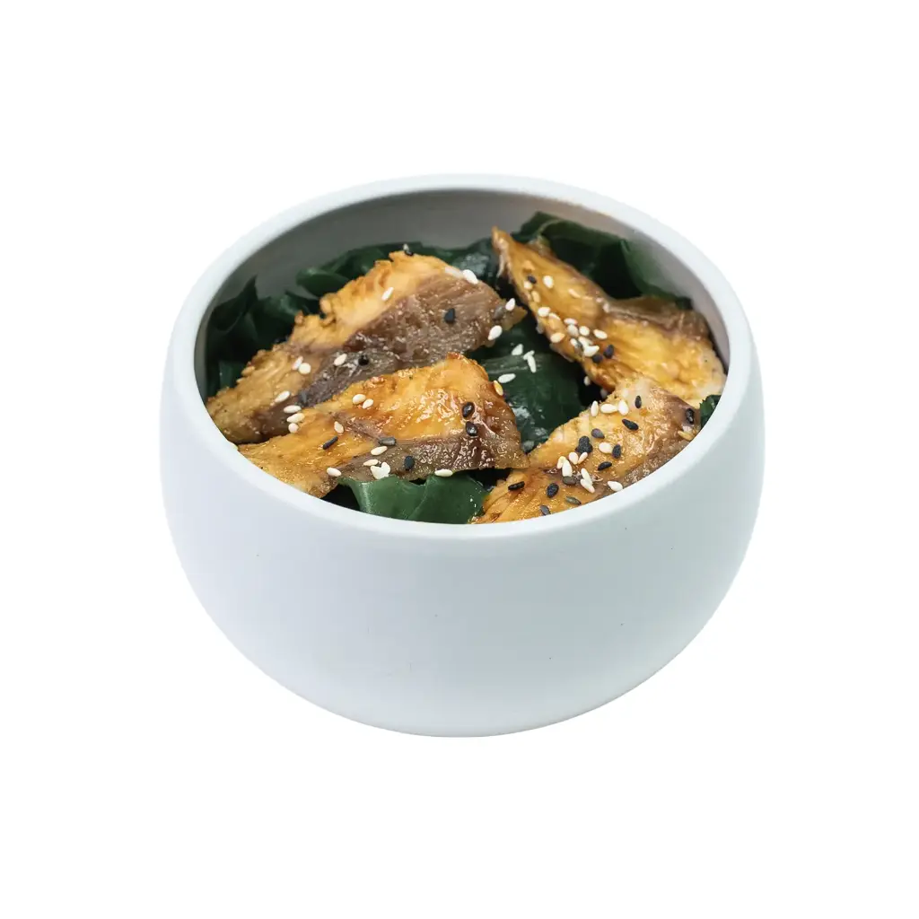 Salade d'algues wakame et anguille