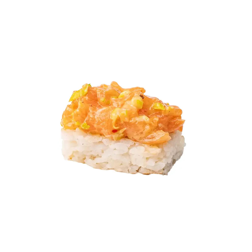 Sushi Cake tartare de saumon piquant poireaux